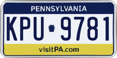 PA license plate KPU9781