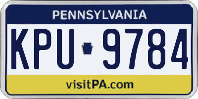 PA license plate KPU9784