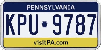 PA license plate KPU9787