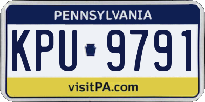 PA license plate KPU9791