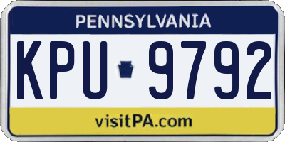 PA license plate KPU9792