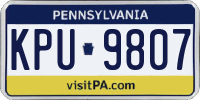 PA license plate KPU9807