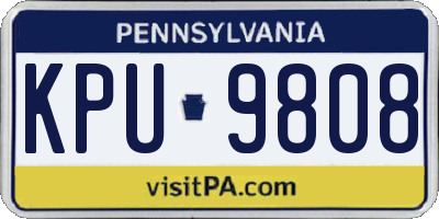 PA license plate KPU9808