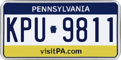 PA license plate KPU9811