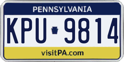 PA license plate KPU9814