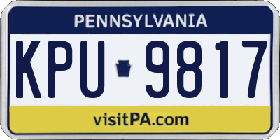 PA license plate KPU9817