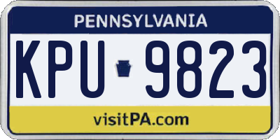 PA license plate KPU9823