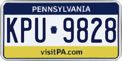 PA license plate KPU9828