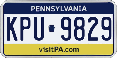 PA license plate KPU9829