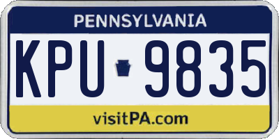 PA license plate KPU9835