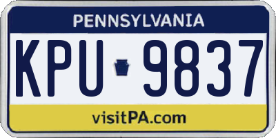 PA license plate KPU9837