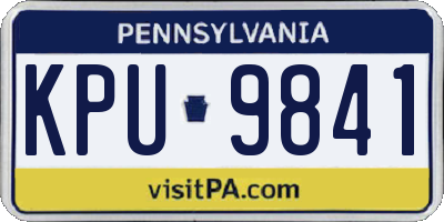 PA license plate KPU9841