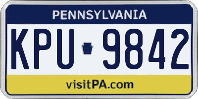 PA license plate KPU9842