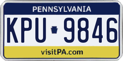 PA license plate KPU9846