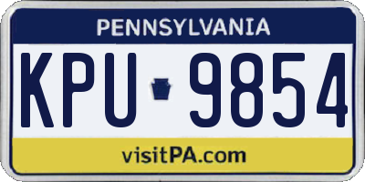 PA license plate KPU9854