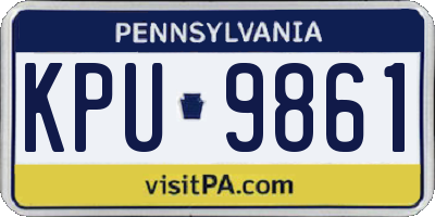 PA license plate KPU9861
