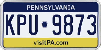 PA license plate KPU9873