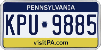 PA license plate KPU9885