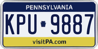 PA license plate KPU9887