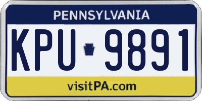PA license plate KPU9891