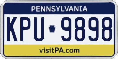 PA license plate KPU9898
