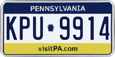 PA license plate KPU9914