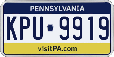 PA license plate KPU9919