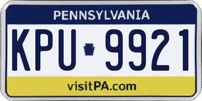 PA license plate KPU9921