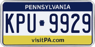 PA license plate KPU9929