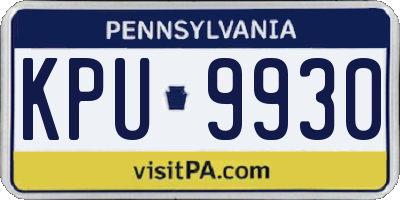 PA license plate KPU9930