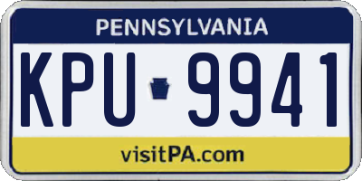 PA license plate KPU9941