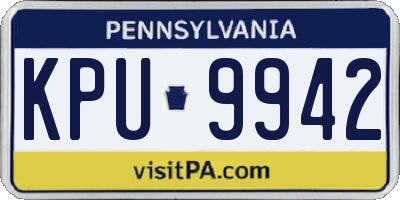 PA license plate KPU9942