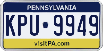 PA license plate KPU9949