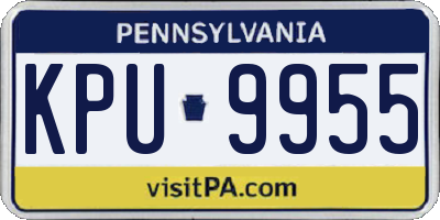 PA license plate KPU9955