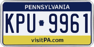 PA license plate KPU9961