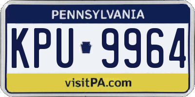 PA license plate KPU9964