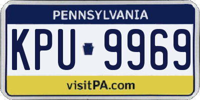 PA license plate KPU9969