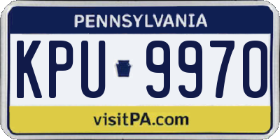 PA license plate KPU9970