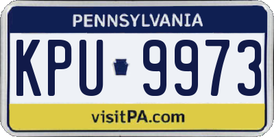 PA license plate KPU9973