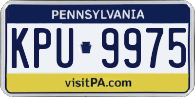 PA license plate KPU9975