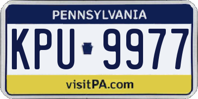 PA license plate KPU9977