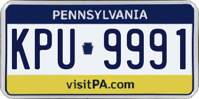 PA license plate KPU9991