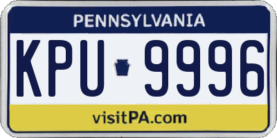 PA license plate KPU9996