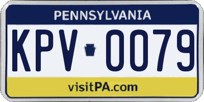 PA license plate KPV0079