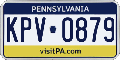 PA license plate KPV0879