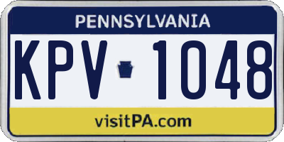 PA license plate KPV1048