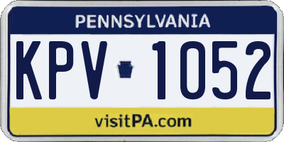 PA license plate KPV1052