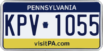 PA license plate KPV1055