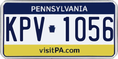 PA license plate KPV1056