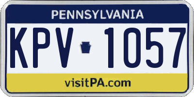 PA license plate KPV1057